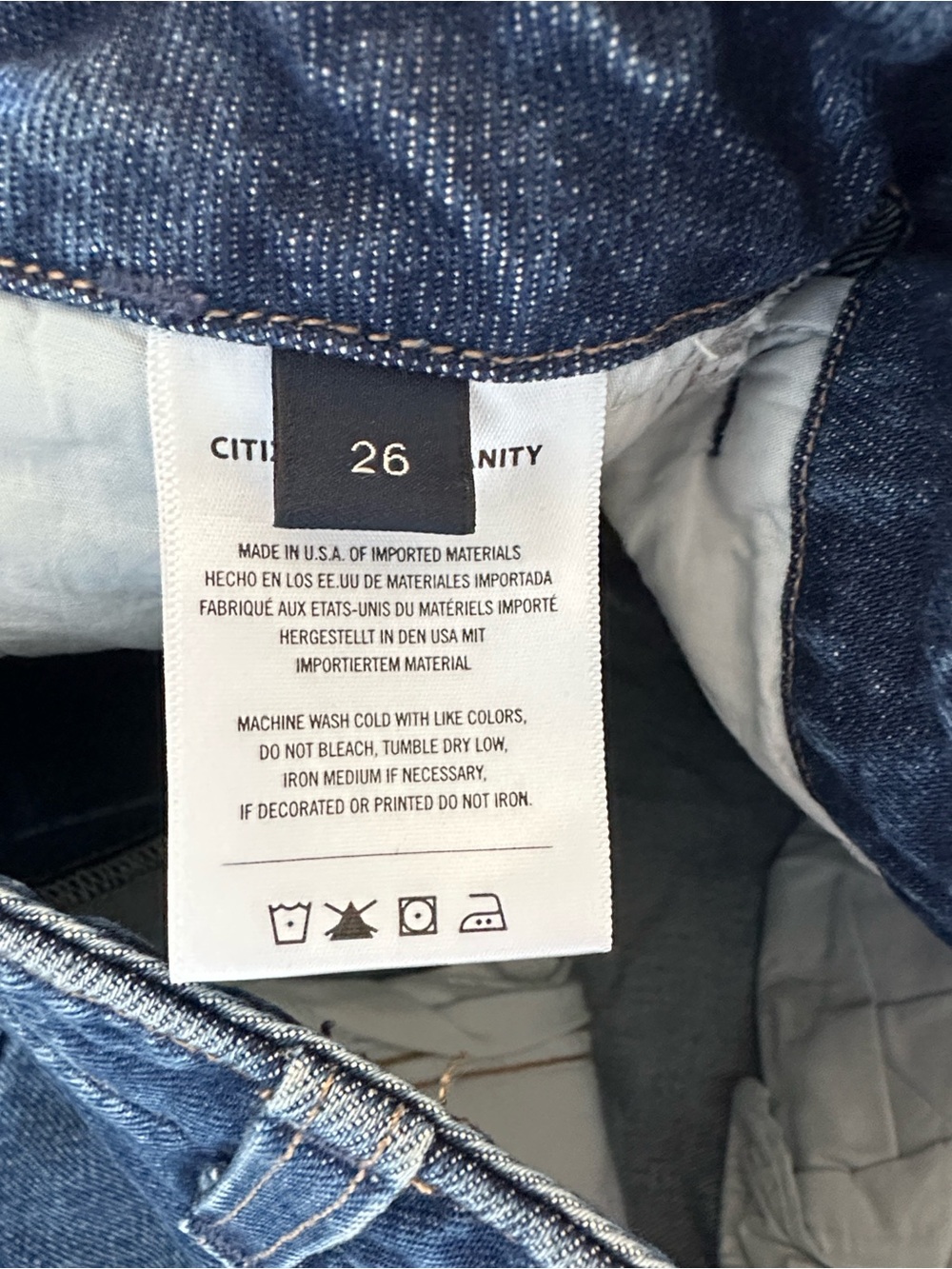 Citizens Of Humanity Dark Blue Wide-Leg Cargo Jeans - Picture 11 of 15